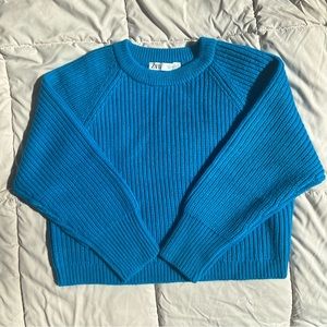 ZARA Blue Crewneck Sweater